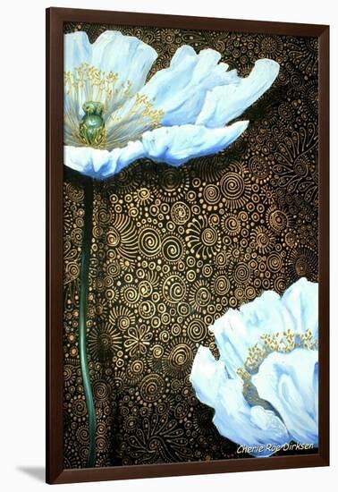 White Poppies-Cherie Roe Dirksen-Framed Giclee Print