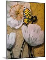 White Poppy with Butterfly-Cherie Roe Dirksen-Mounted Giclee Print