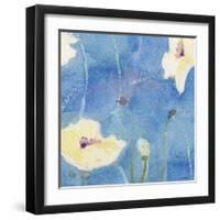 White Poppy-Sheila Golden-Framed Art Print
