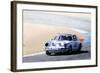 White Porsche 911 in Monterey Watercolor-NaxArt-Framed Art Print