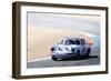 White Porsche 911 in Monterey Watercolor-NaxArt-Framed Art Print