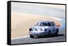 White Porsche 911 in Monterey Watercolor-NaxArt-Framed Stretched Canvas