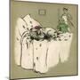 White Puppy Sleeps on a Bed-Cecil Aldin-Mounted Art Print