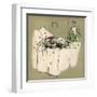 White Puppy Sleeps on a Bed-Cecil Aldin-Framed Art Print