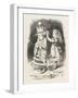 White Queen Alice Adjusts the White Queen's Shawl-John Tenniel-Framed Art Print