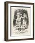 White Queen Alice Adjusts the White Queen's Shawl-John Tenniel-Framed Art Print