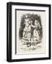 White Queen Alice Adjusts the White Queen's Shawl-John Tenniel-Framed Art Print