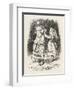 White Queen Alice Adjusts the White Queen's Shawl-John Tenniel-Framed Art Print