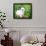 White Rabbit With a Carrot-null-Framed Art Print displayed on a wall