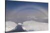 White rainbow over the ice, Arctic Ocean, Arctic, Norway, Scandinavia, Europe-G&M Therin-Weise-Stretched Canvas