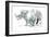 White Rhinos, Mount Etjo, 2020, (mixed media)-Mark Adlington-Framed Giclee Print