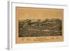 White River Junction, Vermont - Panoramic Map-Lantern Press-Framed Art Print