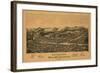 White River Junction, Vermont - Panoramic Map-Lantern Press-Framed Art Print