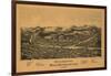 White River Junction, Vermont - Panoramic Map-Lantern Press-Framed Art Print