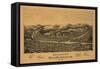 White River Junction, Vermont - Panoramic Map-Lantern Press-Framed Stretched Canvas