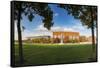 White River State Park, view of NCAA Headquarters, Indianapolis, Indiana, USA.-Anna Miller-Framed Stretched Canvas