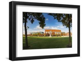 White River State Park, view of NCAA Headquarters, Indianapolis, Indiana, USA.-Anna Miller-Framed Photographic Print