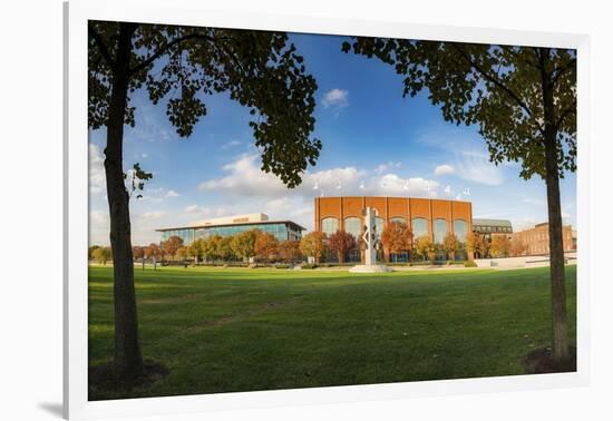 White River State Park, view of NCAA Headquarters, Indianapolis, Indiana, USA.-Anna Miller-Framed Photographic Print