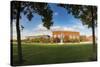 White River State Park, view of NCAA Headquarters, Indianapolis, Indiana, USA.-Anna Miller-Stretched Canvas