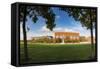 White River State Park, view of NCAA Headquarters, Indianapolis, Indiana, USA.-Anna Miller-Framed Stretched Canvas