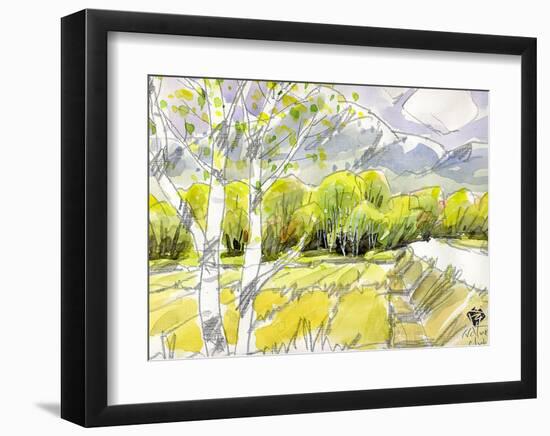 White Road That Leads to the Ranch-Kenji Fujimura-Framed Art Print