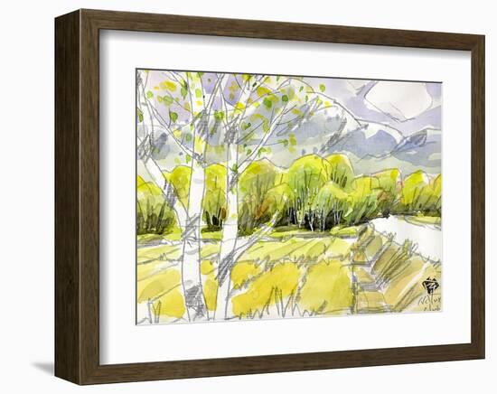 White Road That Leads to the Ranch-Kenji Fujimura-Framed Art Print