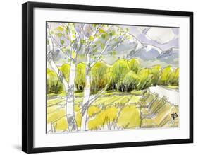 White Road That Leads to the Ranch-Kenji Fujimura-Framed Art Print