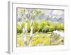 White Road That Leads to the Ranch-Kenji Fujimura-Framed Art Print