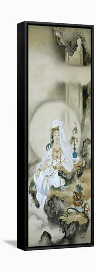 White-Robed Kannon-Zeshin Shibata-Framed Stretched Canvas