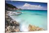 White rocks and cliffs frame the waves of turquoise sea, Santa Teresa di Gallura, Sardinia, Italy-Roberto Moiola-Stretched Canvas