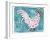 White Rooster with Red Socks-Maria Pietri Lalor-Framed Giclee Print