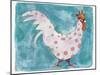 White Rooster with Red Socks-Maria Pietri Lalor-Mounted Giclee Print