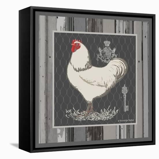 White Rooster-Gwendolyn Babbitt-Framed Stretched Canvas