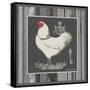 White Rooster-Gwendolyn Babbitt-Framed Stretched Canvas