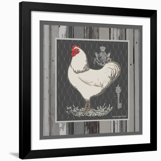 White Rooster-Gwendolyn Babbitt-Framed Art Print