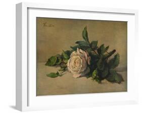 'White Rose', c1863, (1938)-Henri Fantin-Latour-Framed Giclee Print