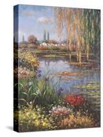 White Rose Garden-Horwich-Stretched Canvas