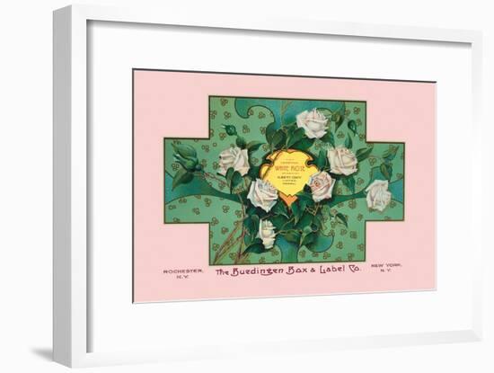 White Rose Soap-null-Framed Art Print