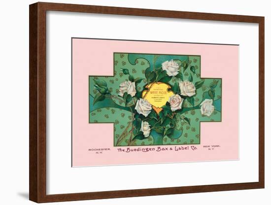 White Rose Soap-null-Framed Art Print