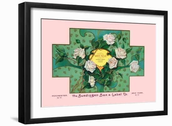 White Rose Soap-null-Framed Art Print