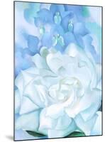 White Rose W/ Lakspur No.2-Georgia O'Keeffe-Mounted Art Print