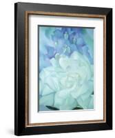 White Rose with Larkspur-Georgia O'Keeffe-Framed Art Print