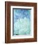 White Rose with Larkspur-Georgia O'Keeffe-Framed Art Print