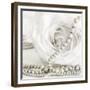 White Rose with Pearls-Tom Quartermaine-Framed Giclee Print