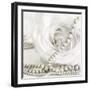 White Rose with Pearls-Tom Quartermaine-Framed Giclee Print