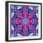 White Rose with Violet Blossoms Symmetric Ornament-Alaya Gadeh-Framed Photographic Print