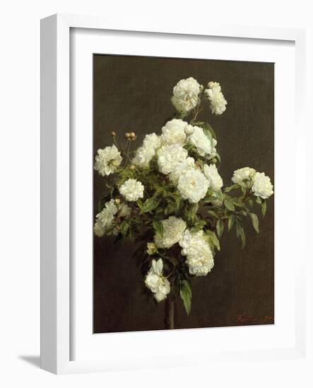 White Roses, 1870-Henri Fantin-Latour-Framed Giclee Print