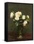 White Roses, 1875-Henri Fantin-Latour-Framed Stretched Canvas