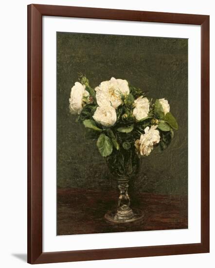 White Roses, 1875-Henri Fantin-Latour-Framed Giclee Print