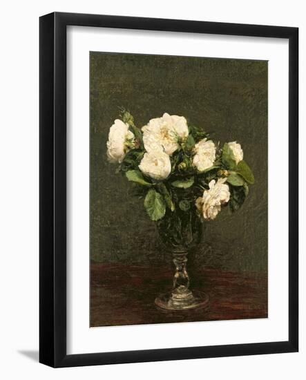 White Roses, 1875-Henri Fantin-Latour-Framed Giclee Print